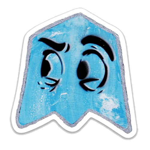 blue ghost sticker