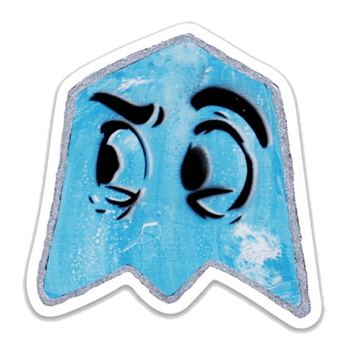 blue ghost sticker