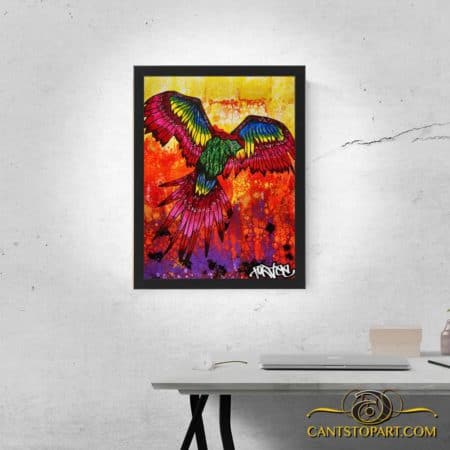 parrot framed